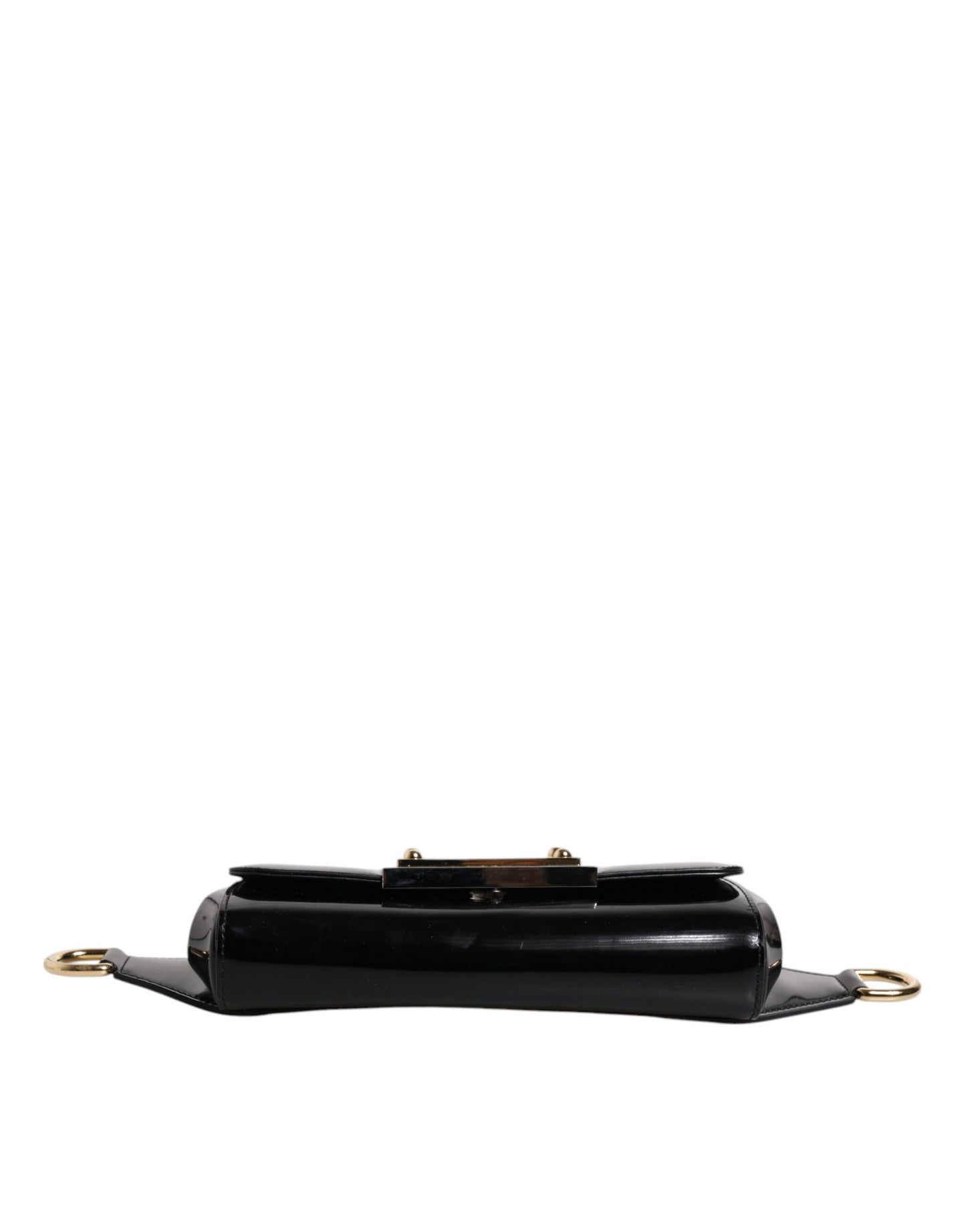 Dolce &amp; Gabbana Black Calfskin Leather DG Logo Shoulder Bag