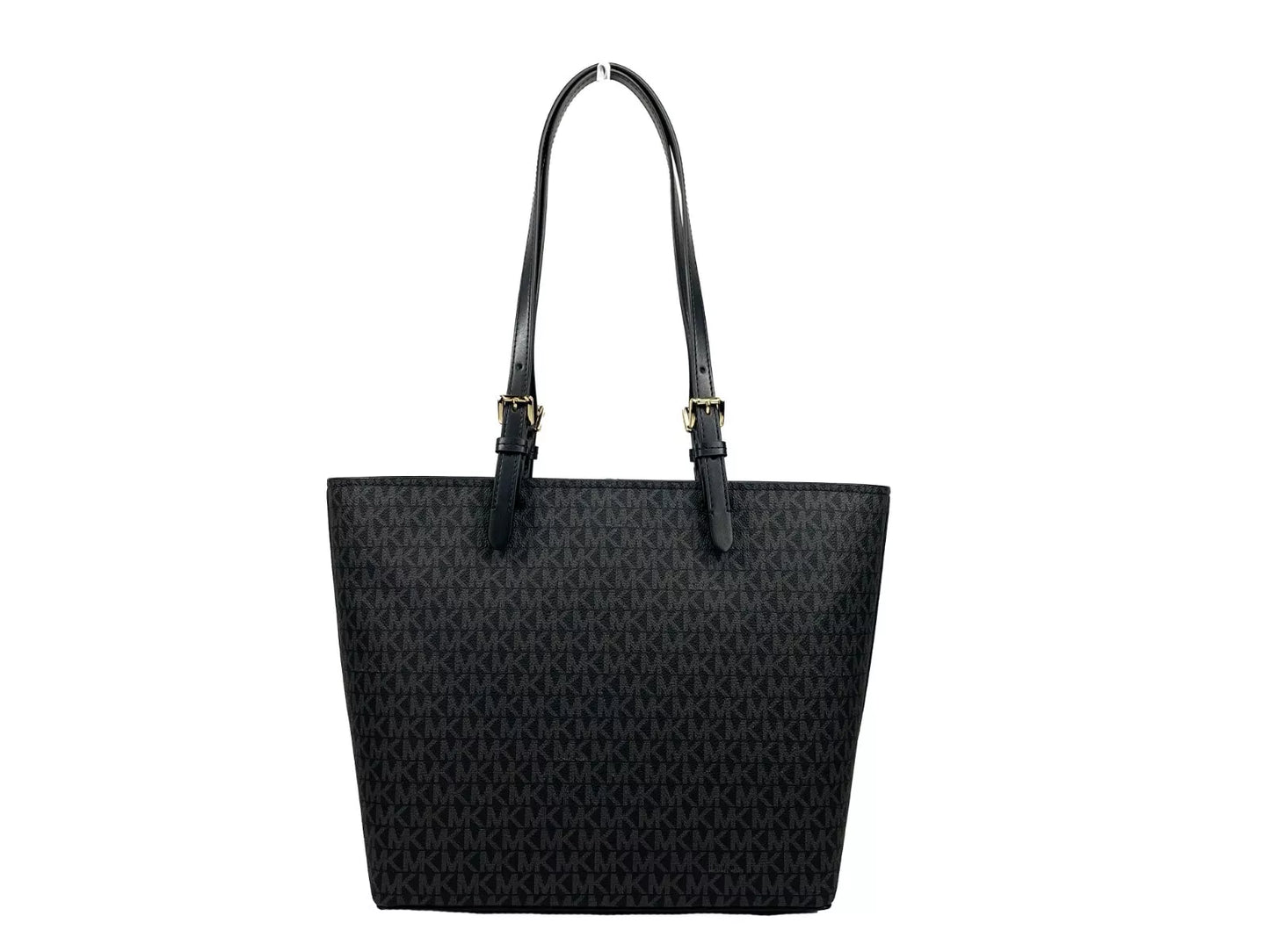 Sac fourre-tout Jet Set noir moyen à double poche Michael Kors