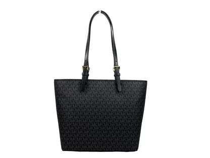 Sac fourre-tout Jet Set noir moyen à double poche Michael Kors