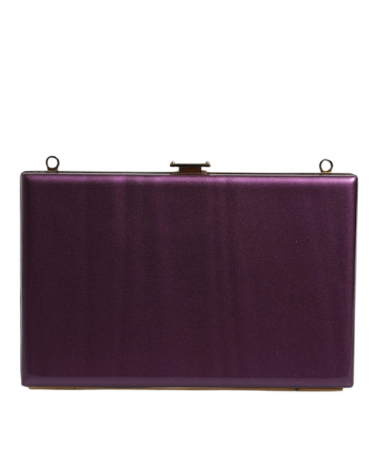 Sac à bandoulière de soirée en cuir violet Dolce &amp; Gabbana