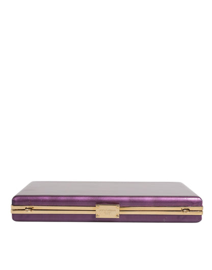 Sac à bandoulière de soirée en cuir violet Dolce &amp; Gabbana