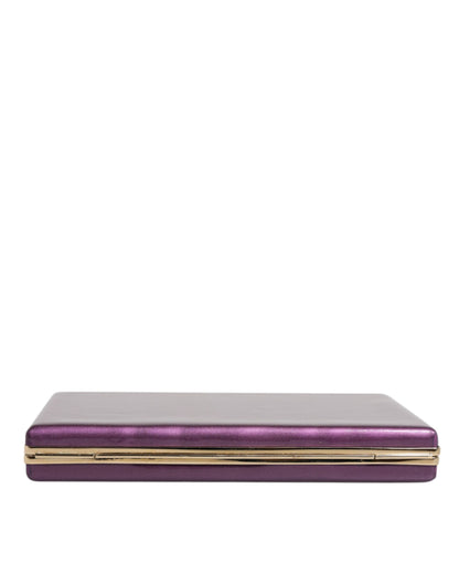 Sac à bandoulière de soirée en cuir violet Dolce &amp; Gabbana