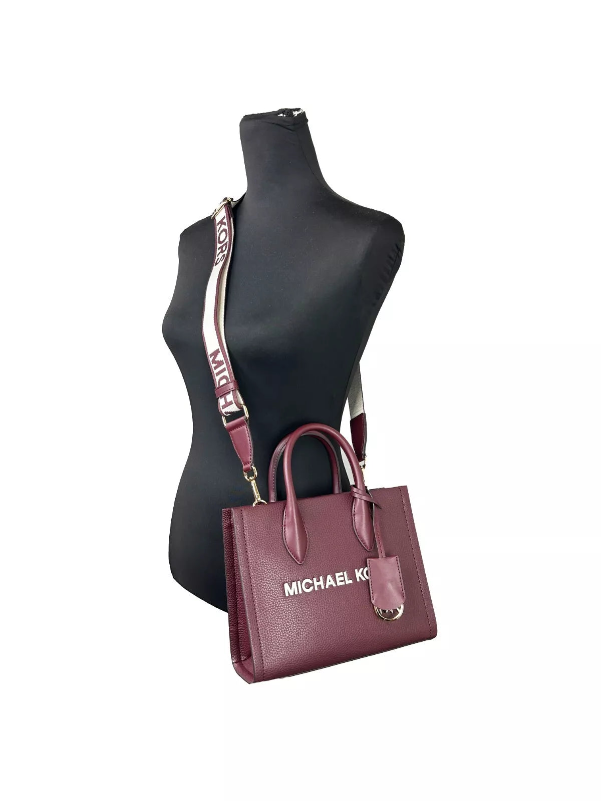 Petit sac fourre-tout zippé Mirella de Michael Kors, bordeaux