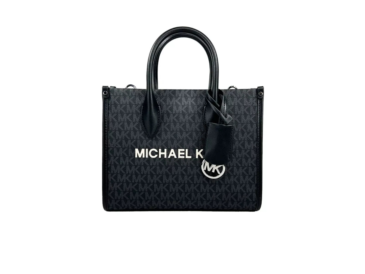 Petit sac fourre-tout zippé Michael Kors Mirella Signature noir