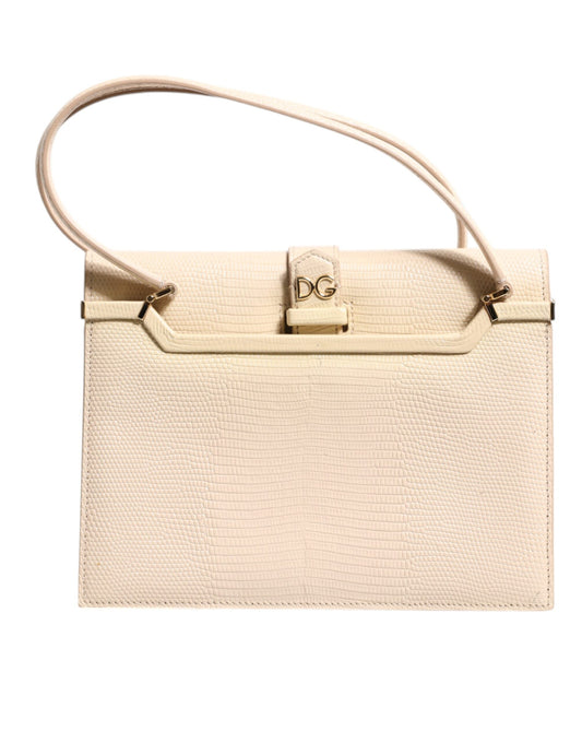 Dolce &amp; Gabbana Beige Leather Ingrid Top Handle Shoulder Bag