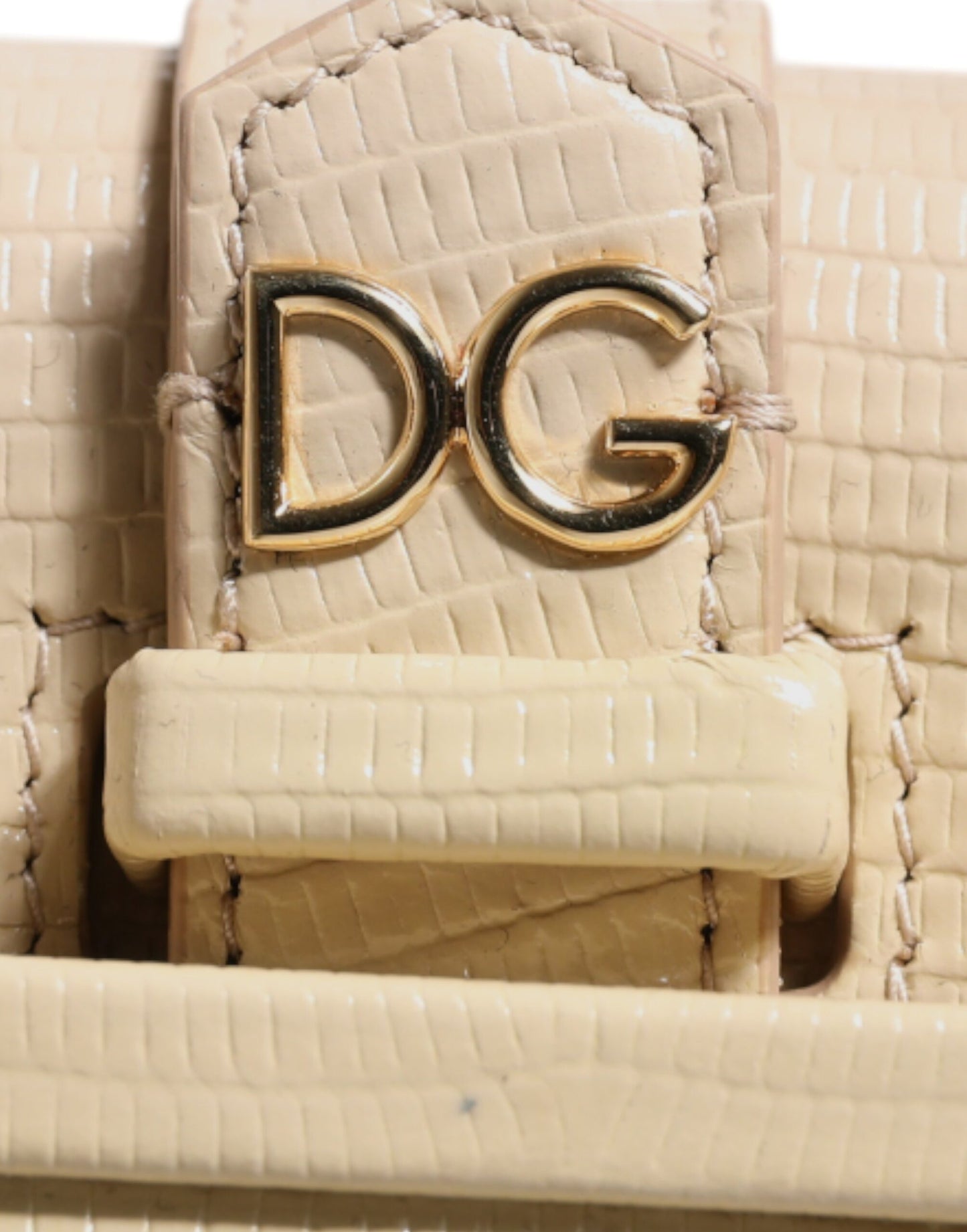 Dolce &amp; Gabbana Beige Leather Ingrid Top Handle Shoulder Bag