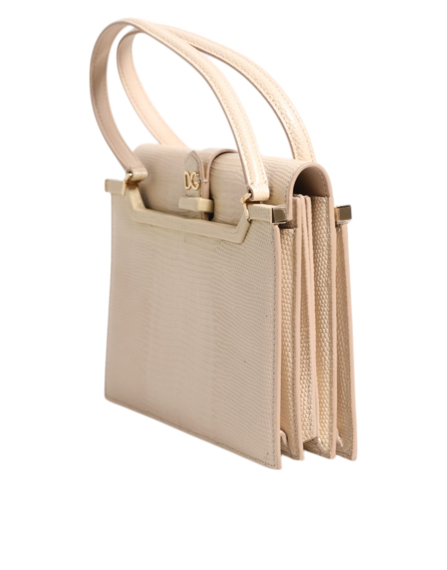 Dolce &amp; Gabbana Beige Leather Ingrid Top Handle Shoulder Bag