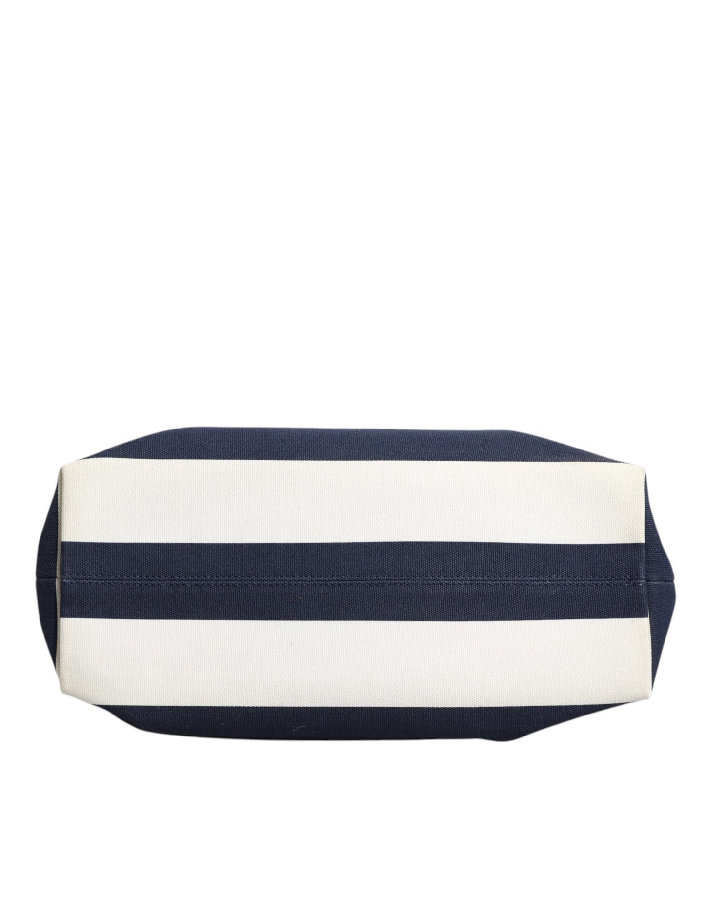 Sac fourre-tout à poignée supérieure en toile rayée blanc bleu marine Dolce &amp; Gabbana