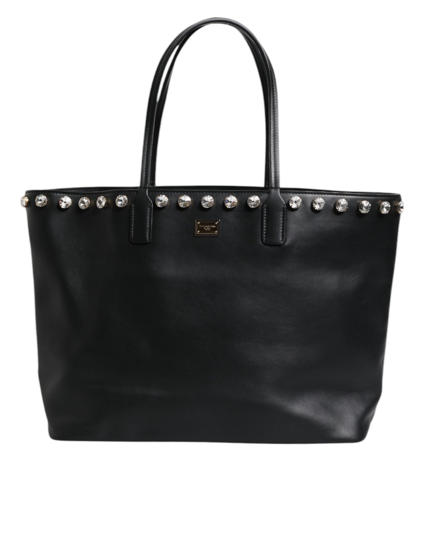 Sac cabas Dolce &amp; Gabbana en cuir noir avec cristaux pour femme