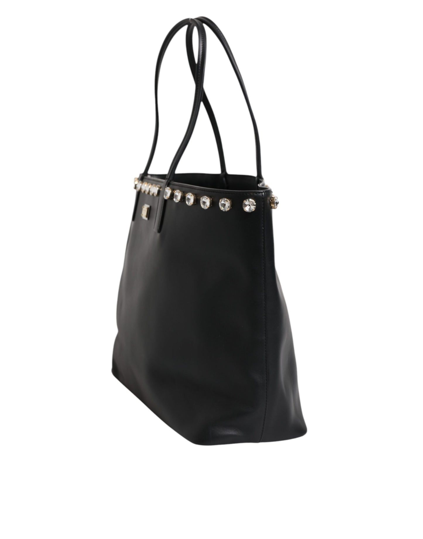Sac cabas Dolce &amp; Gabbana en cuir noir avec cristaux pour femme
