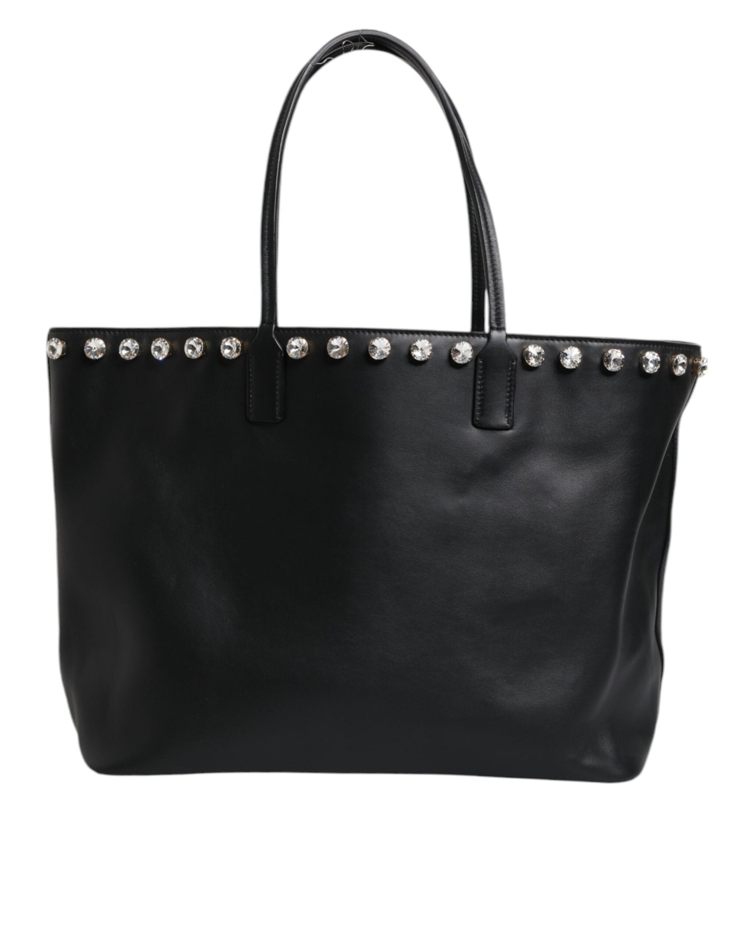 Sac cabas Dolce &amp; Gabbana en cuir noir avec cristaux pour femme
