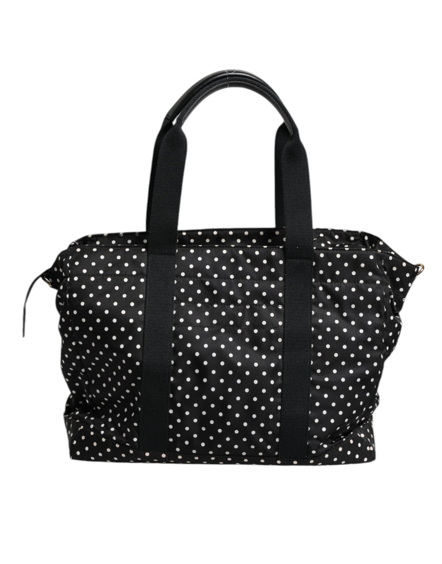 Sac à langer fourre-tout en nylon noir à pois Dolce &amp; Gabbana