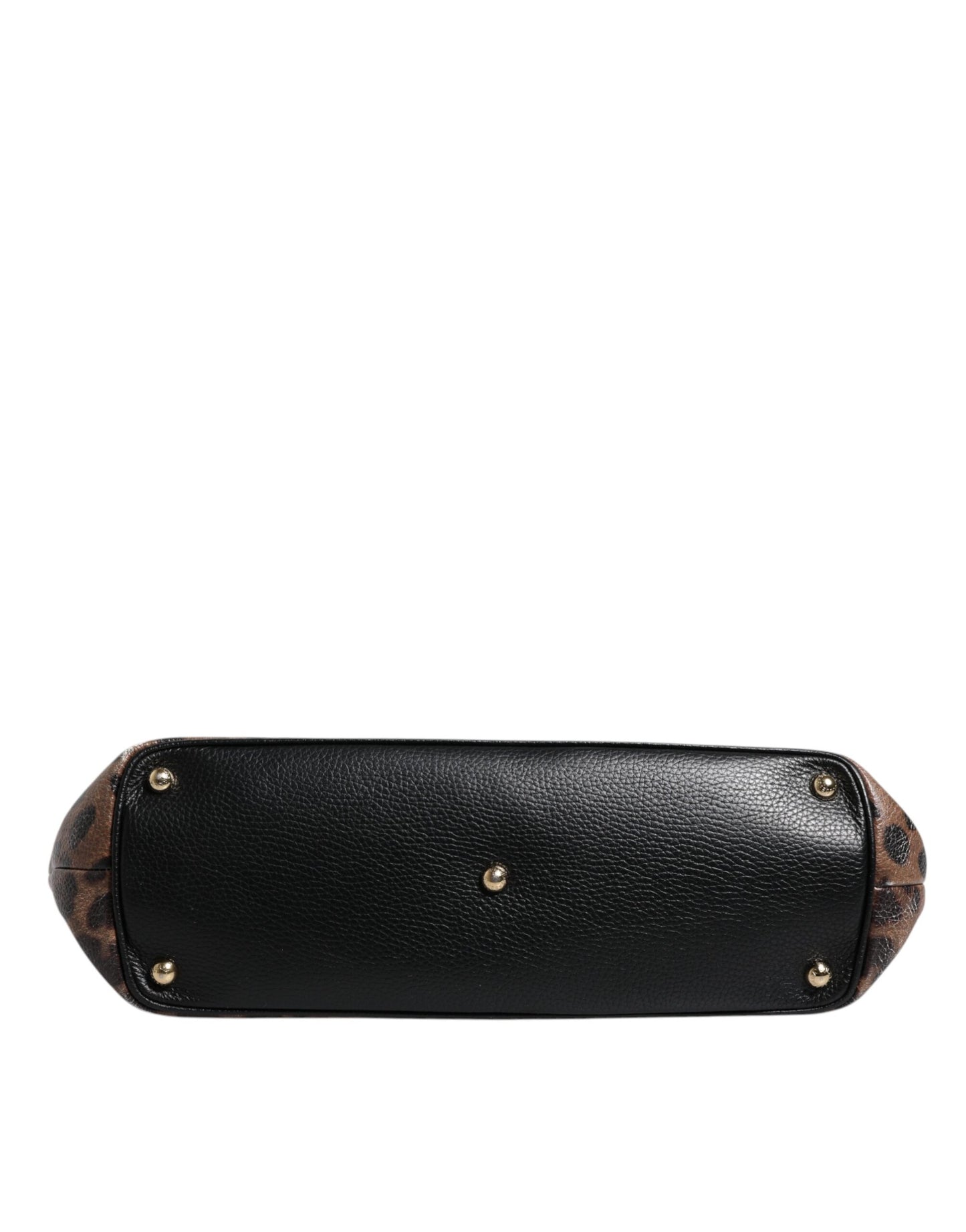 Sac cabas à bandoulière Dolce &amp; Gabbana en cuir de veau marron et noir à imprimé léopard