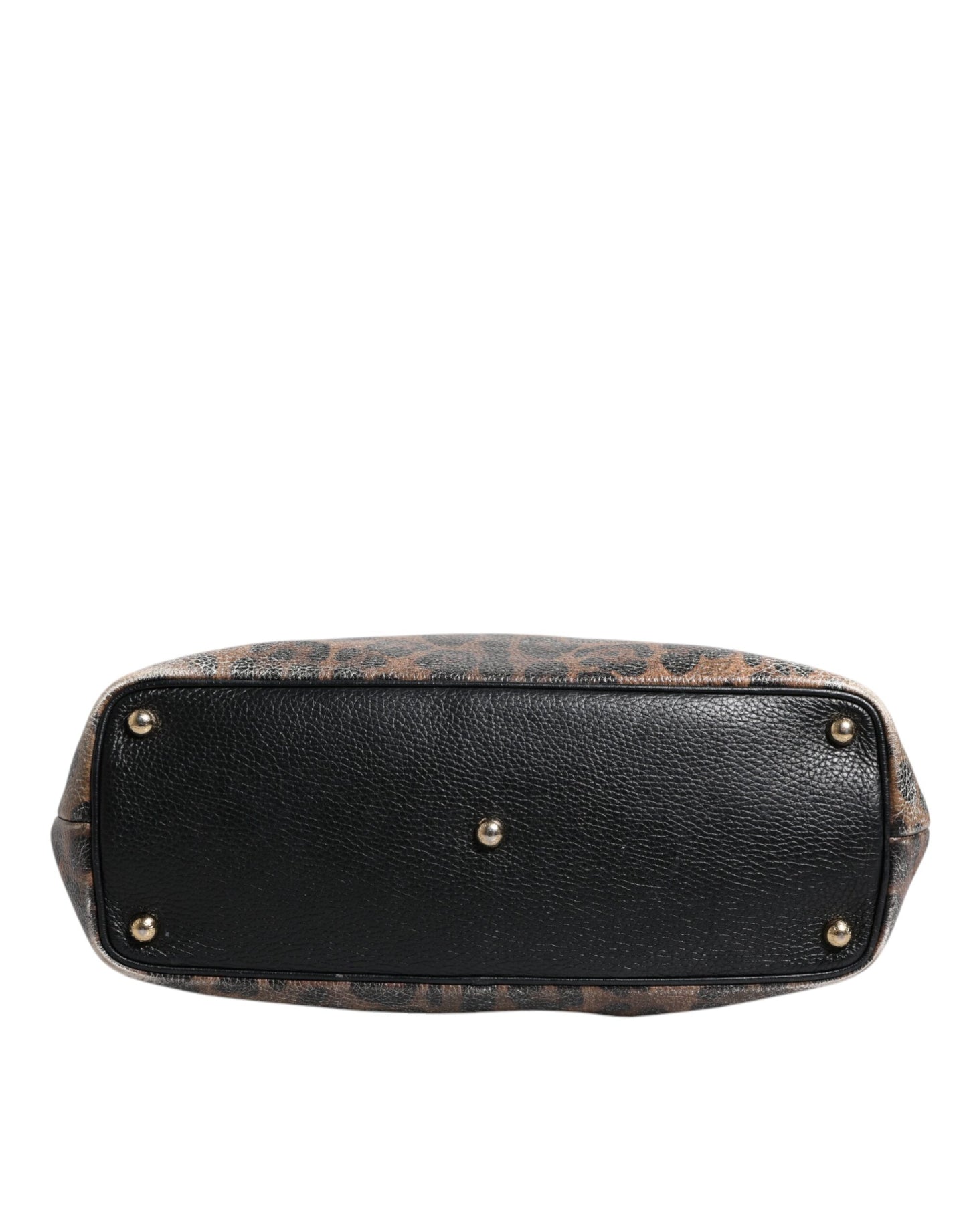 Sac cabas à bandoulière Dolce &amp; Gabbana en cuir de veau marron et noir à imprimé léopard