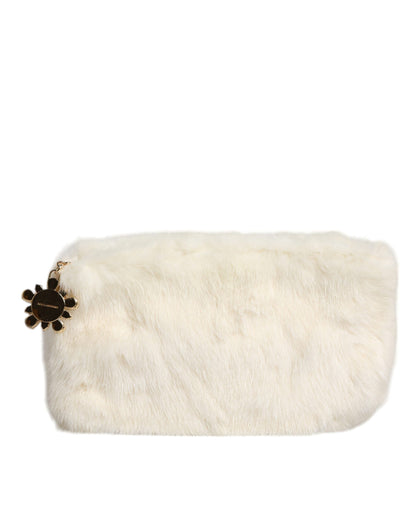 Sac à main en fourrure blanche Dolce &amp; Gabbana