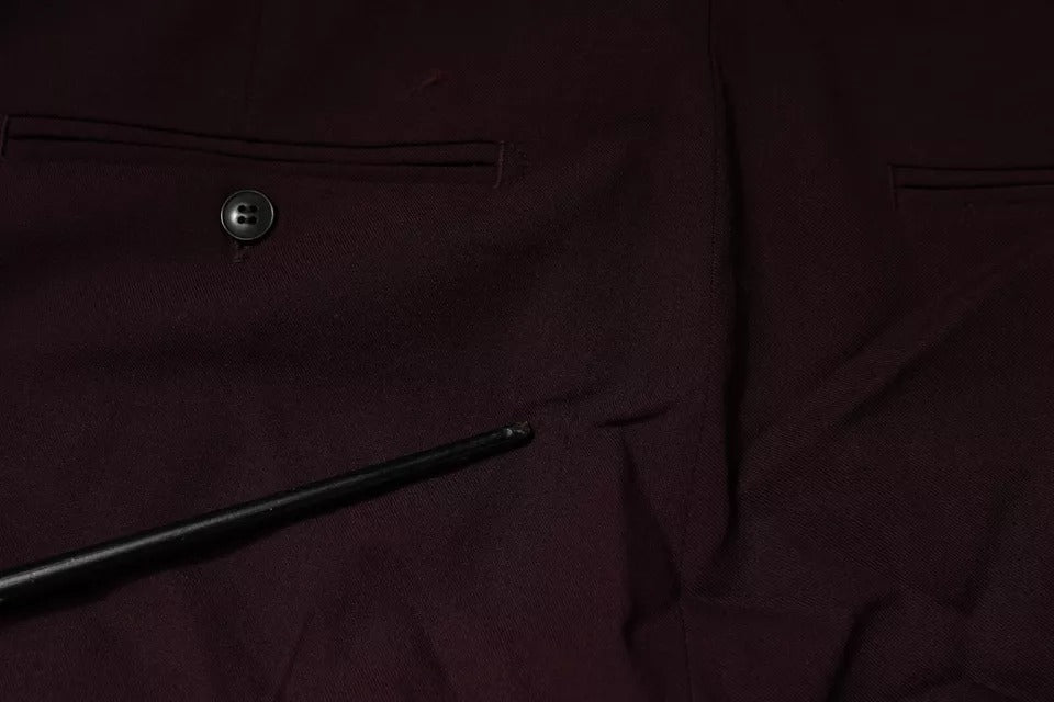 Aniye By Maroon Mid Waist Tapered Skinny Dress Pants by Aniye By