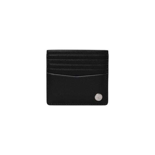 Portefeuille en cuir noir Calvin Klein Jeans