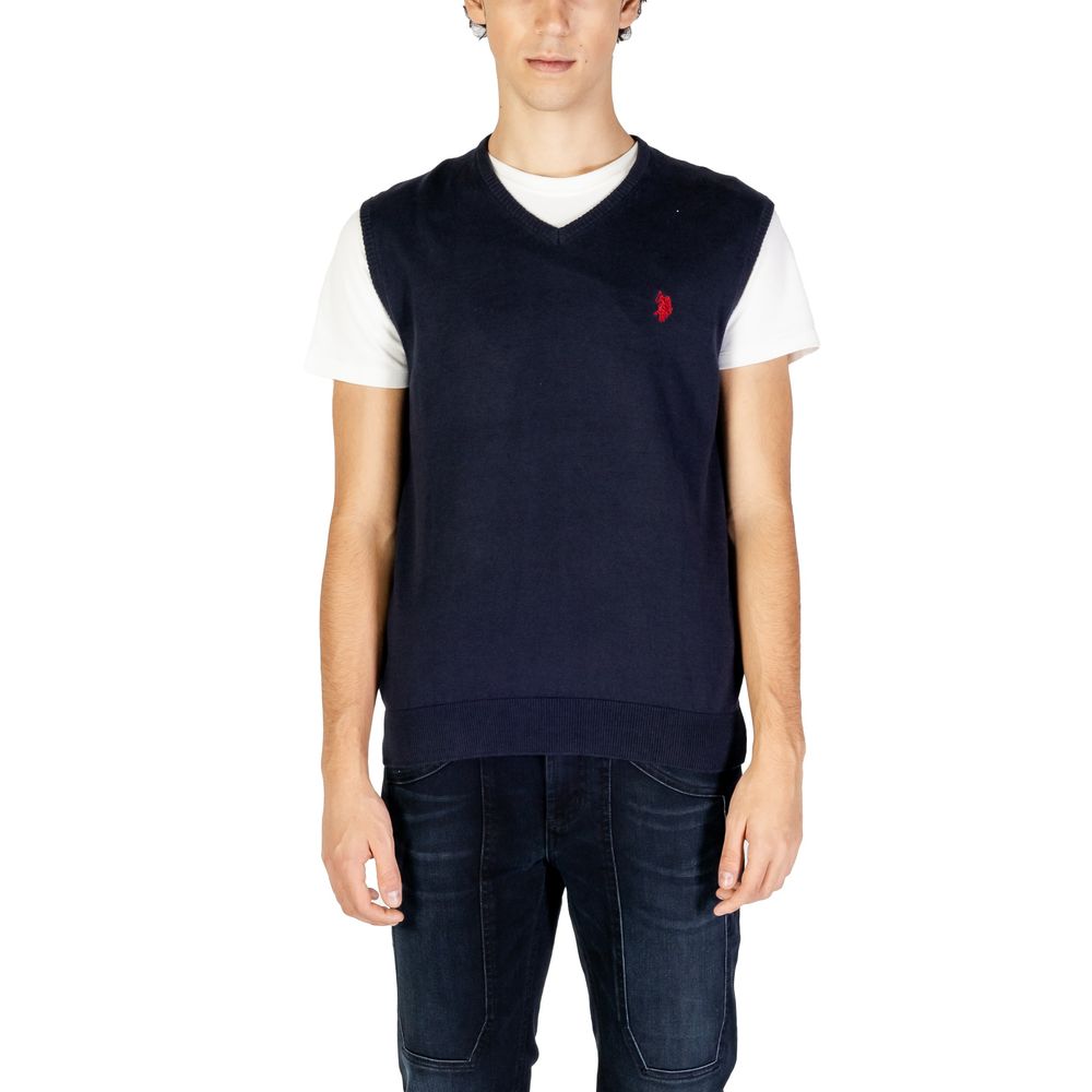 ASSN. DE POLO DES ÉTATS-UNIS Gilet en coton bleu