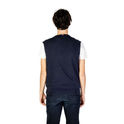 ASSN. DE POLO DES ÉTATS-UNIS Gilet en coton bleu