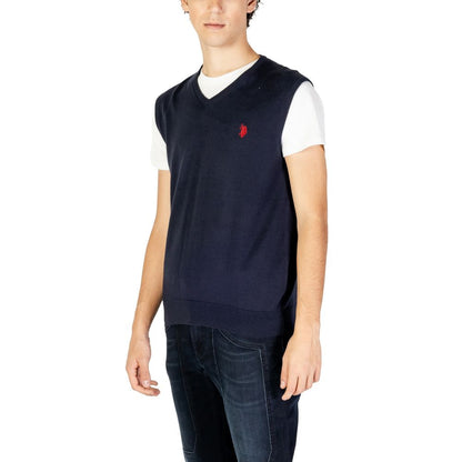 ASSN. DE POLO DES ÉTATS-UNIS Gilet en coton bleu