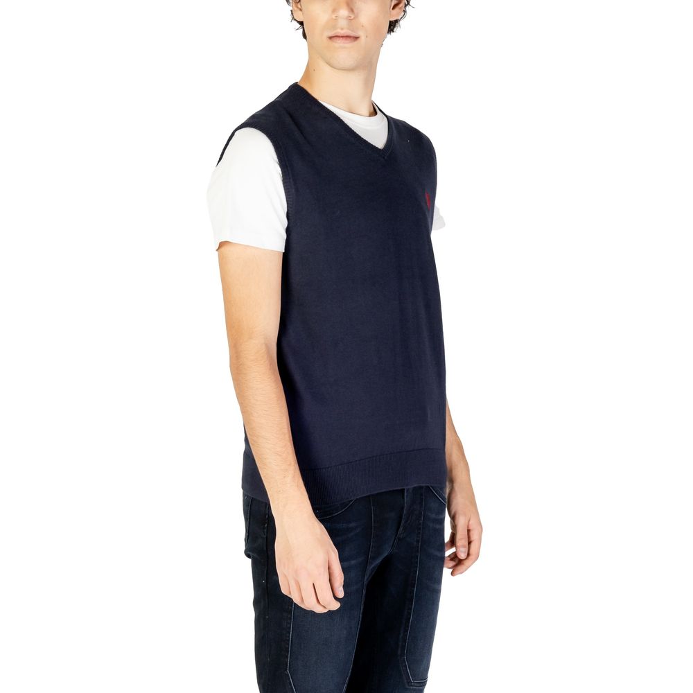 ASSN. DE POLO DES ÉTATS-UNIS Gilet en coton bleu