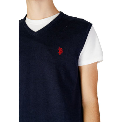 ASSN. DE POLO DES ÉTATS-UNIS Gilet en coton bleu