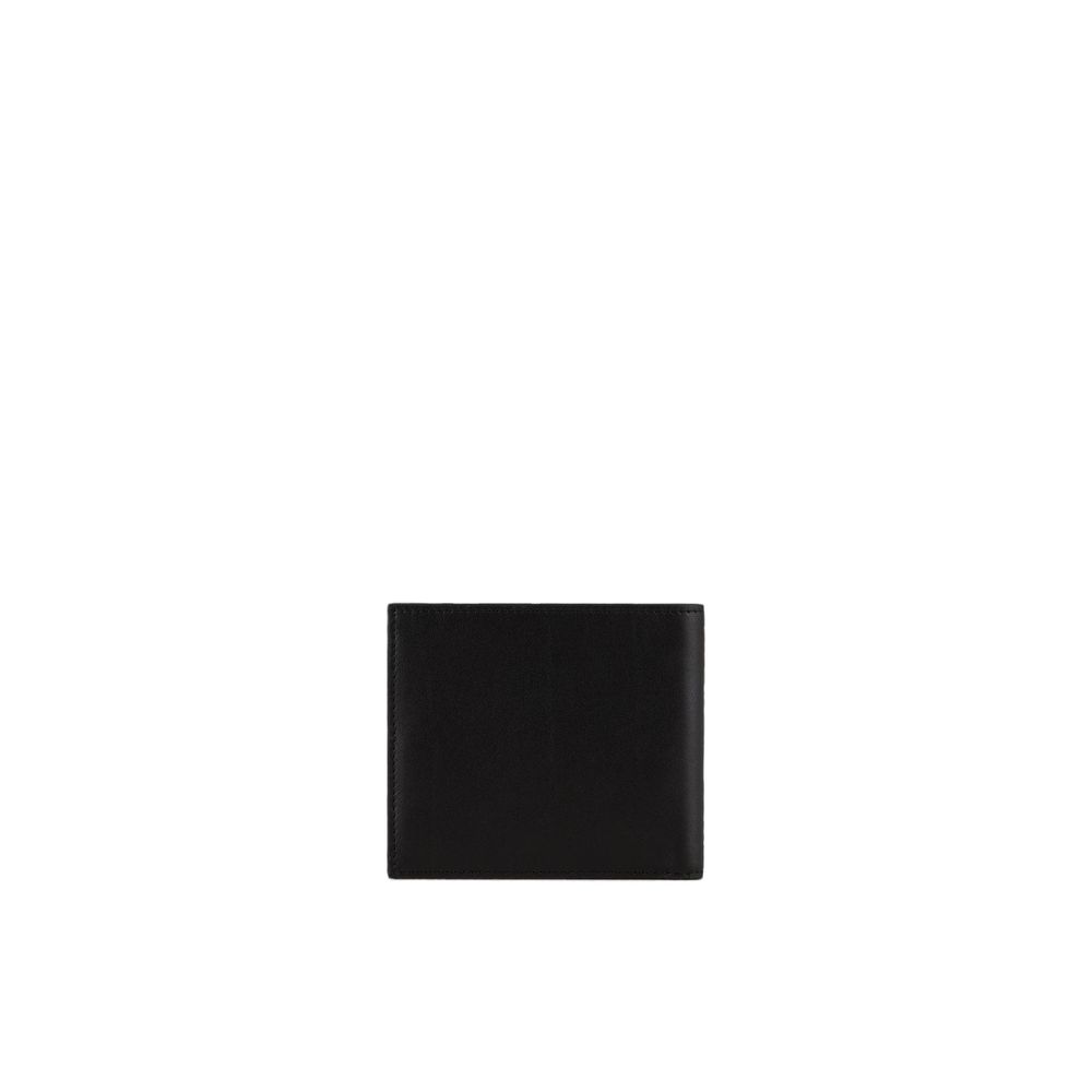 Portefeuille en cuir noir Armani Exchange