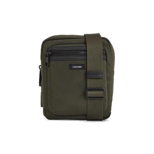 Sac messager vert en polyester recyclé Calvin Klein
