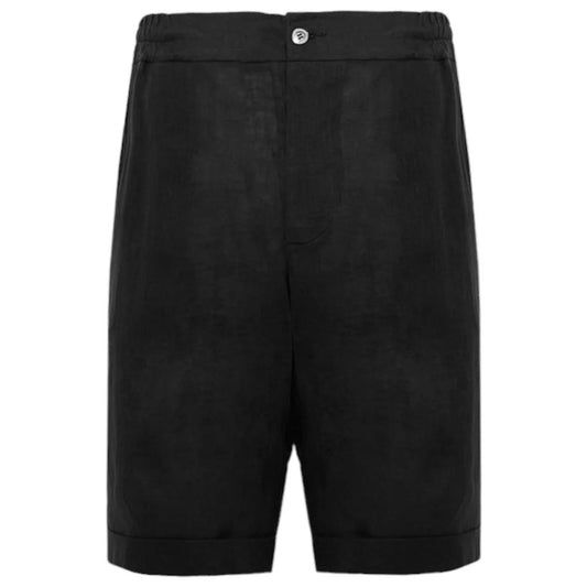 Short en lin noir Alpha Studio