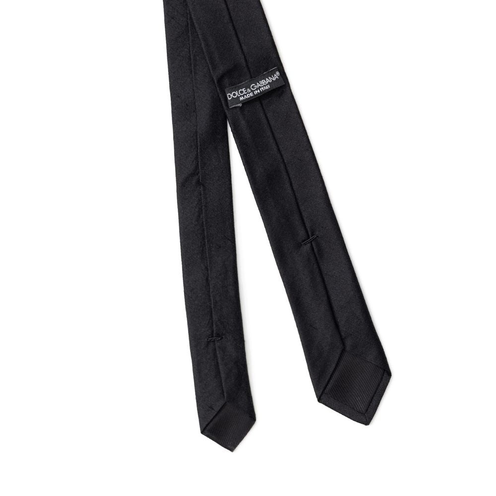 Cravates et nœud papillon en soie noire Dolce &amp; Gabbana