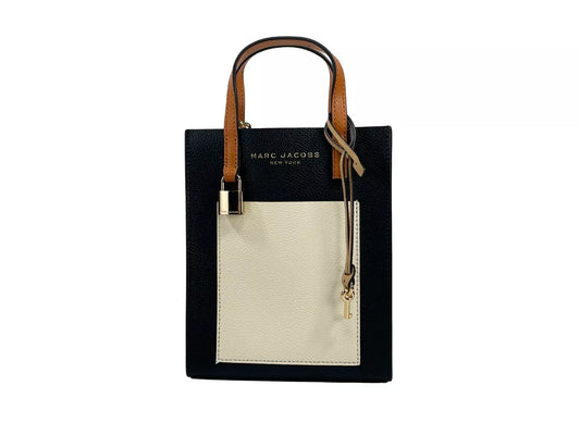Sac bandoulière en cuir Marc Jacobs Micro Grind couleur amande fumée
