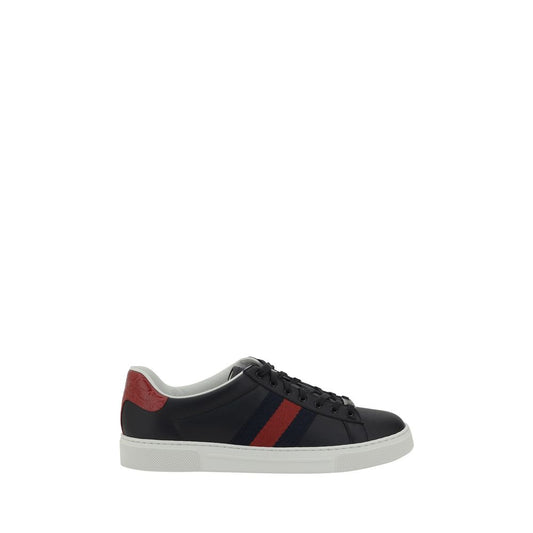 Baskets en cuir noir Gucci