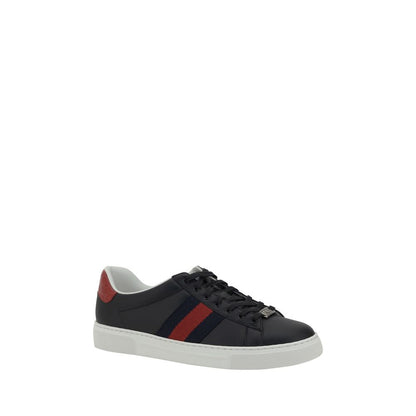 Baskets en cuir noir Gucci