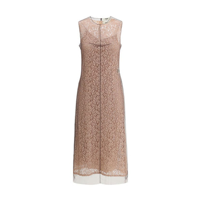 Robe midi en dentelle Fendi