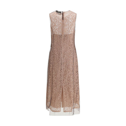Robe midi en dentelle Fendi
