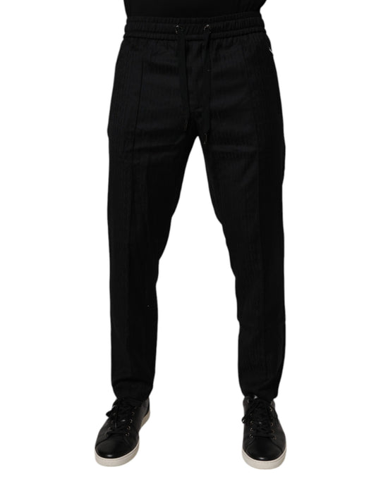 Dolce & Gabbana Black Wool Jogger Jogging Pants by Dolce & Gabbana