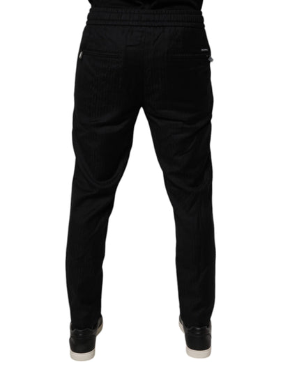 Dolce & Gabbana Black Wool Jogger Jogging Pants by Dolce & Gabbana