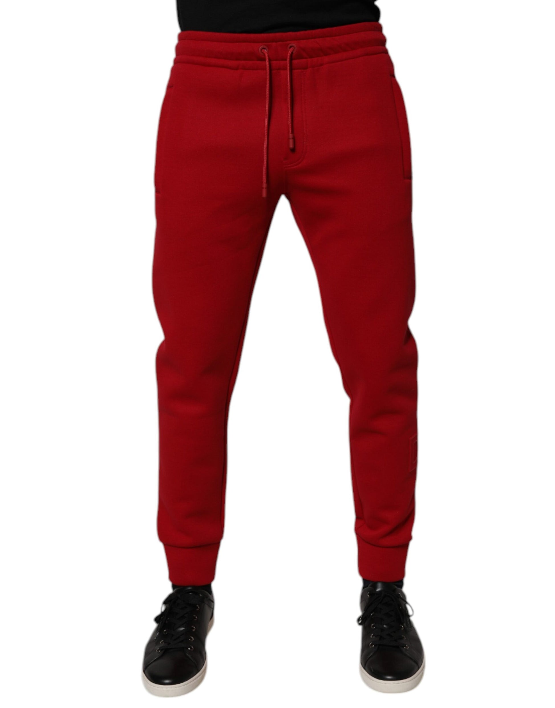 Dolce & Gabbana Red Cotton Jogger Jogging Pants by Dolce & Gabbana