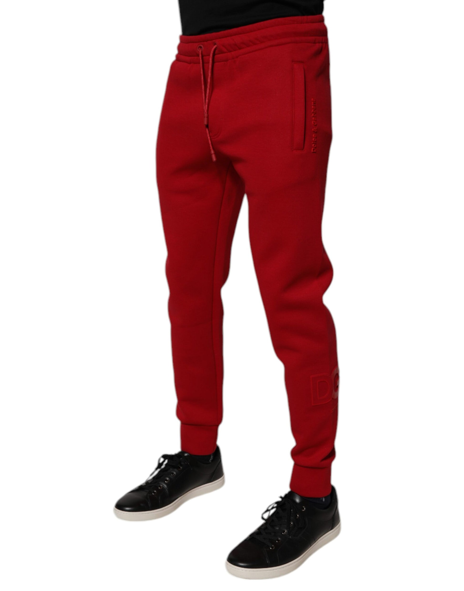 Dolce & Gabbana Red Cotton Jogger Jogging Pants by Dolce & Gabbana