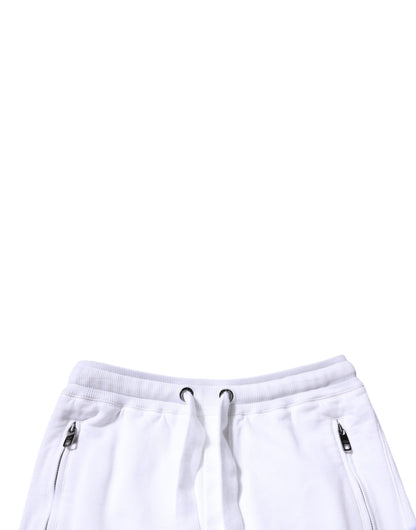 Dolce & Gabbana White Cotton Logo Jogger Pants by Dolce & Gabbana
