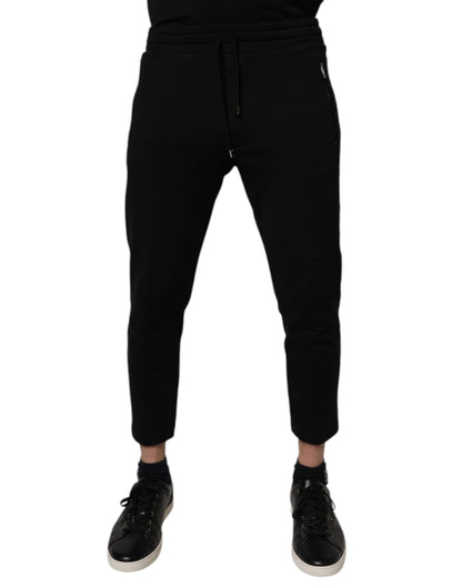 Dolce & Gabbana Black Cotton Jogger Jogging Pants by Dolce & Gabbana