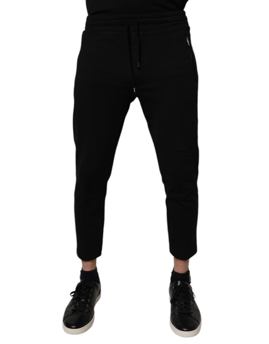Dolce & Gabbana Black Cotton Jogger Jogging Pants by Dolce & Gabbana