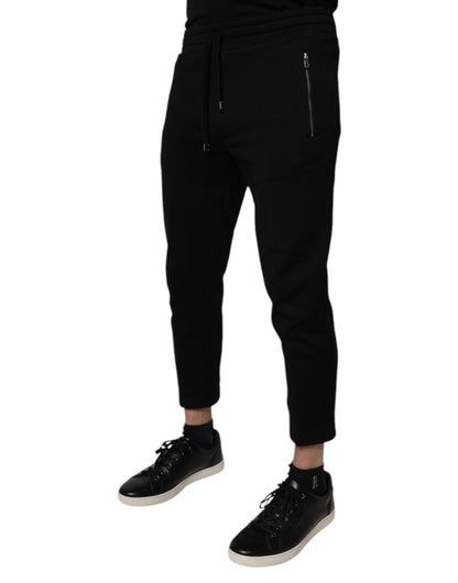 Dolce & Gabbana Black Cotton Jogger Jogging Pants by Dolce & Gabbana