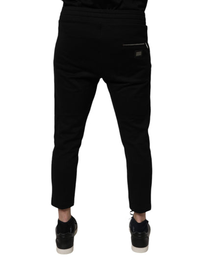 Dolce & Gabbana Black Cotton Jogger Jogging Pants by Dolce & Gabbana