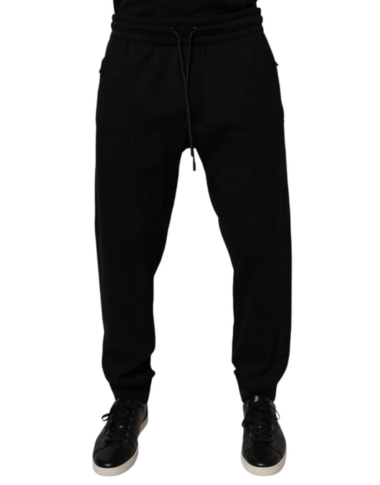 Dolce & Gabbana Black Cotton Jogger Jogging Pants by Dolce & Gabbana