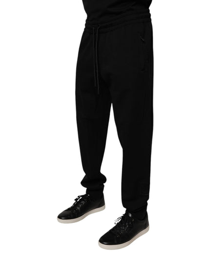 Dolce & Gabbana Black Cotton Jogger Jogging Pants by Dolce & Gabbana