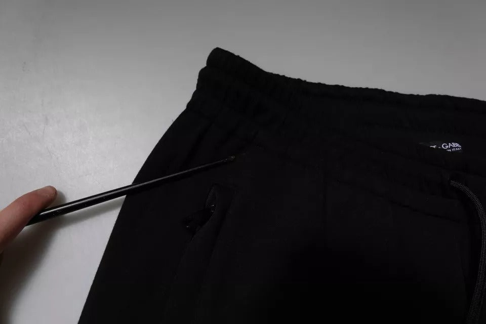 Dolce & Gabbana Black Cotton Jogger Jogging Pants by Dolce & Gabbana