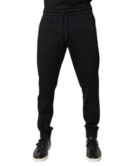 Dolce & Gabbana Black Cotton Jogger Jogging Pants by Dolce & Gabbana
