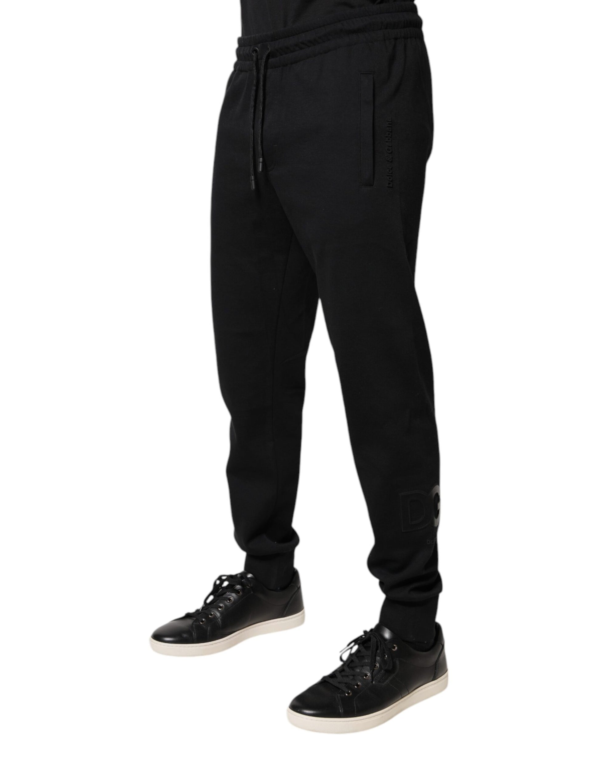 Dolce & Gabbana Black Cotton Jogger Jogging Pants by Dolce & Gabbana