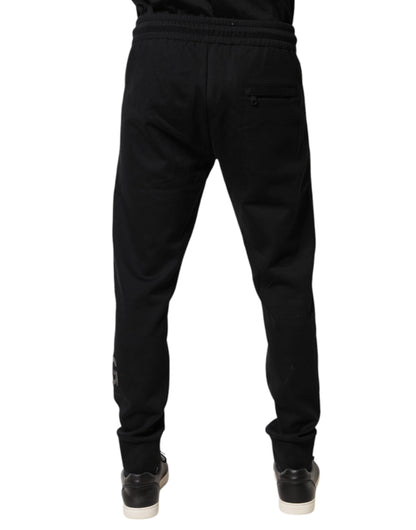 Dolce & Gabbana Black Cotton Jogger Jogging Pants by Dolce & Gabbana